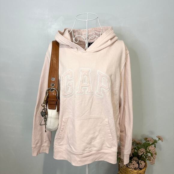 Gorgeous baby pink and white gap hoodie - Picture 2 of 6